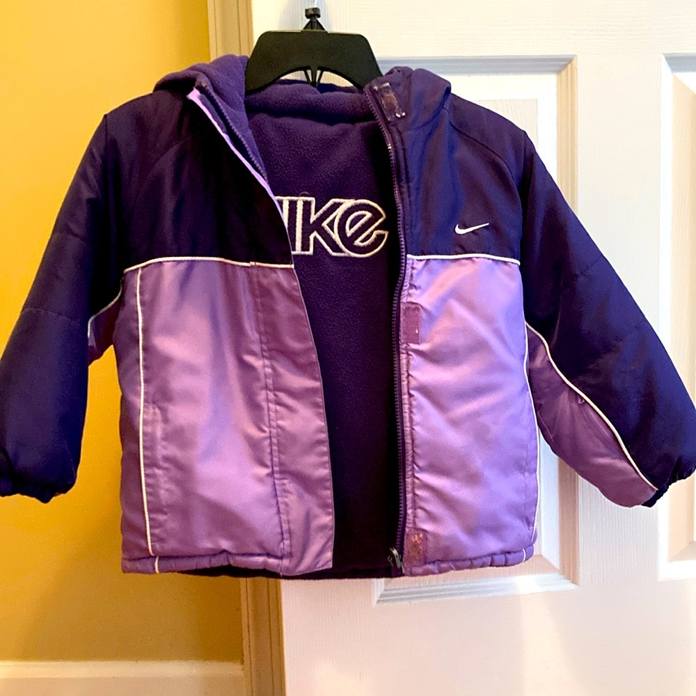 Nike hoodie front zipp closure boy coat with 2 side zipper pockets